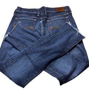 Lucky Brand Charlie Skinny Jeans Womens 0/25 Dark Wash Raw Hem Denim Pants